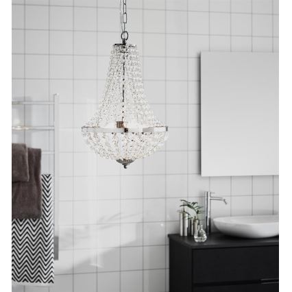 Markslöjd 107550 - Кристален За баня Полилей на верижка GRÄNSÖ 2xG9/20W/230V IP44