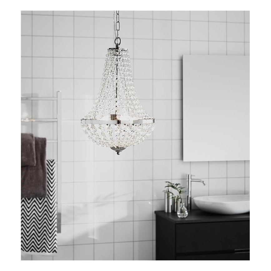 Markslöjd 107550 - Кристален За баня Полилей на верижка GRÄNSÖ 2xG9/20W/230V IP44