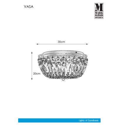 Markslöjd 107587 - Таванна лампа VASA 3xE14/40W/230V