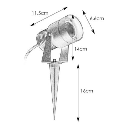 Markslöjd 107713 - LED външна лампа GARDEN24 LED/3W/24V IP44 матов хром