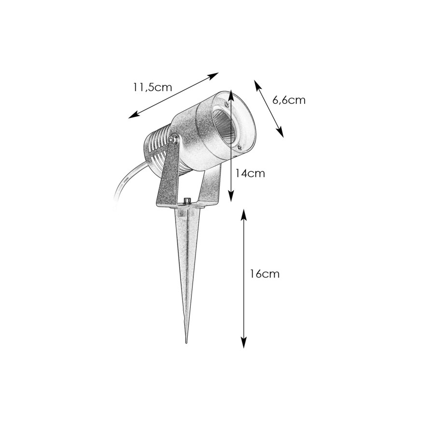 Markslöjd 107713 - LED външна лампа GARDEN24 LED/3W/24V IP44 матов хром