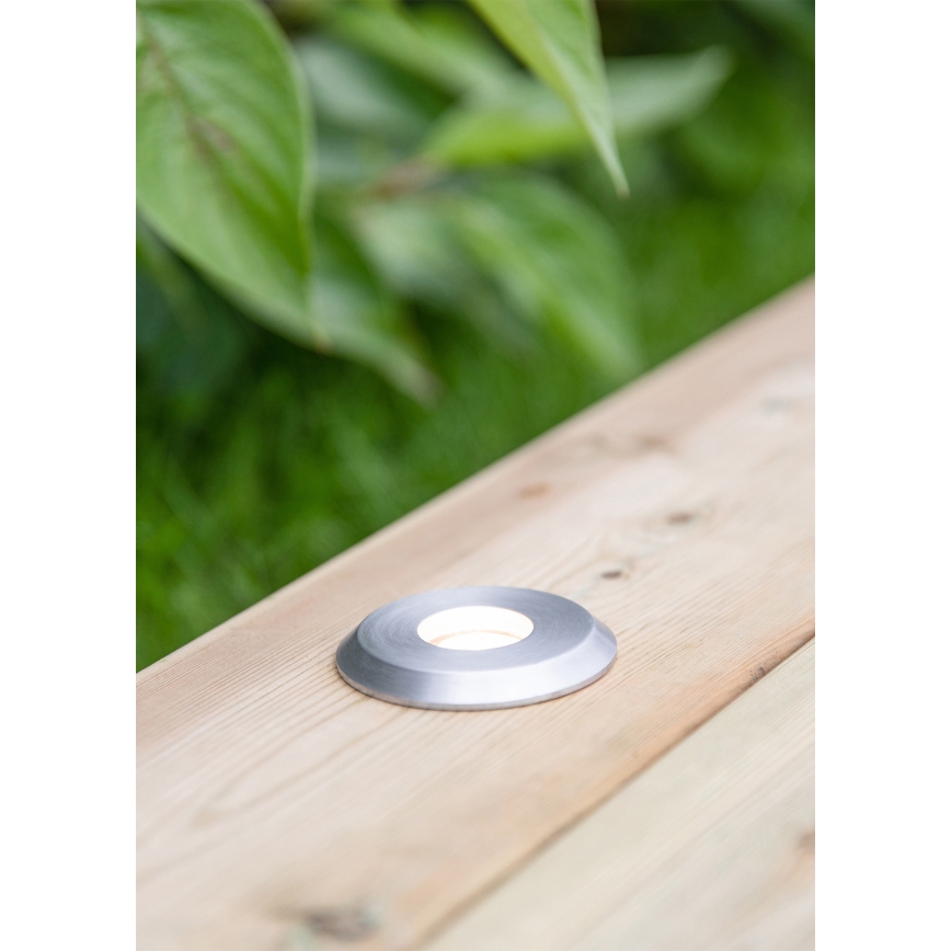 Markslöjd 107717 - LED външно вградено осветително тяло GARDEN24 LED/3W/24V IP44 черно/матов хром