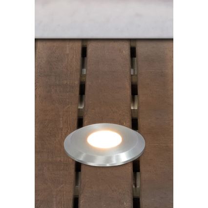 Markslöjd 107717 - LED външно вградено осветително тяло GARDEN24 LED/3W/24V IP44 черно/матов хром
