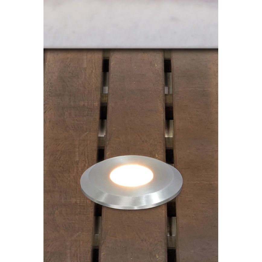 Markslöjd 107717 - LED външно вградено осветително тяло GARDEN24 LED/3W/24V IP44 черно/матов хром