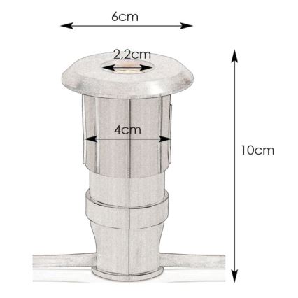 Markslöjd 107717 - LED външно вградено осветително тяло GARDEN24 LED/3W/24V IP44 черно/матов хром