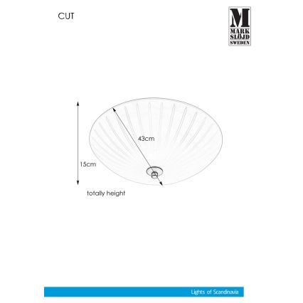Markslöjd 107759 - Плафон CUT 3xE14/40W/230V Ø 43 см