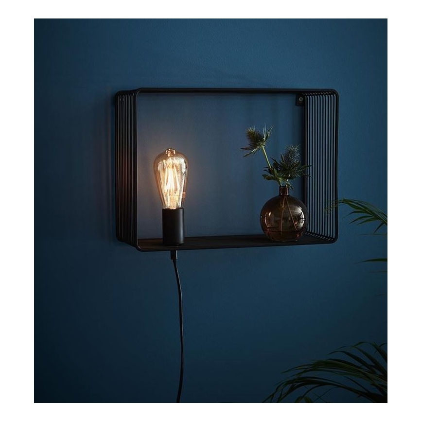 Markslöjd 107814 - Стенна лампа SHELF 1xE27/60W/230V
