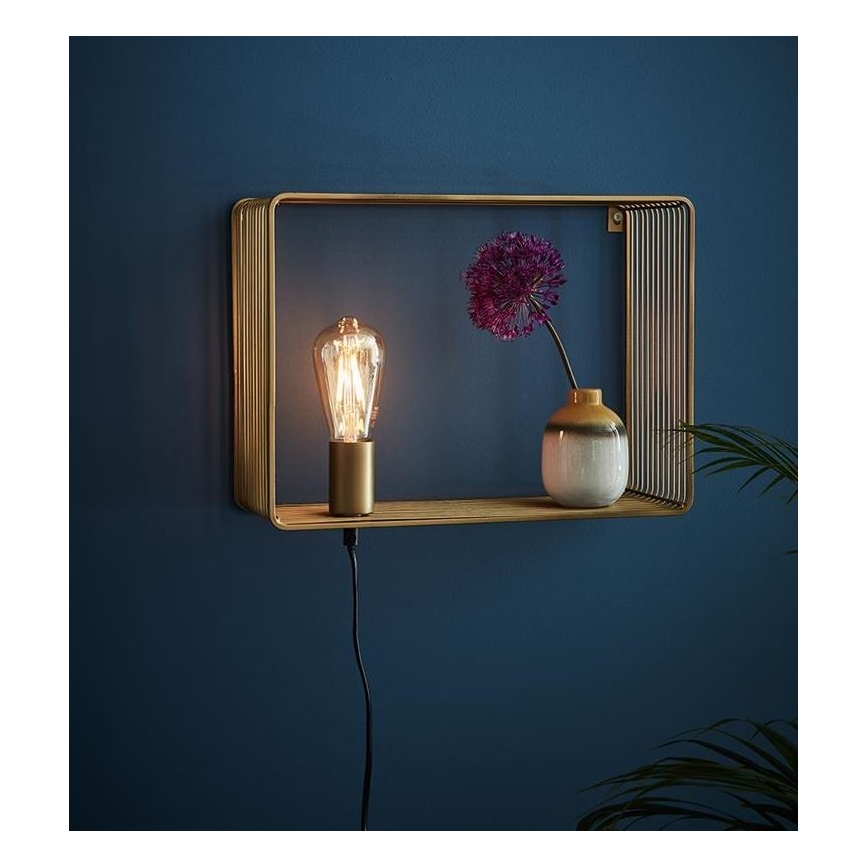 Markslöjd 107815 - Стенна лампа SHELF 1xE27/60W/230V