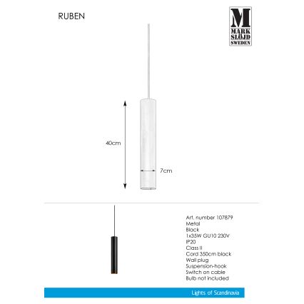 Markslöjd 107879 - Висящ полилей RUBEN 1xGU10/35W/230V