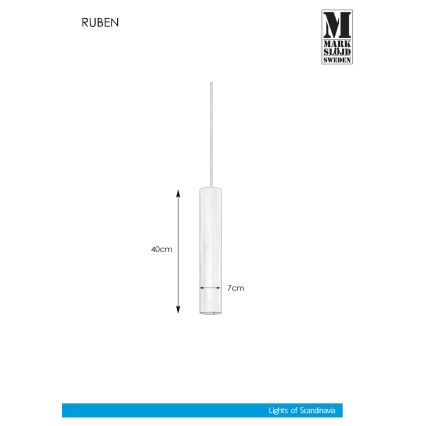 Markslöjd 107880 - Висящ полилей RUBEN 1xGU10/35W/230V