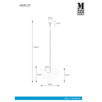 Markslöjd 107911 - Висящ полилей MERLOT 13xG9/20W/230V