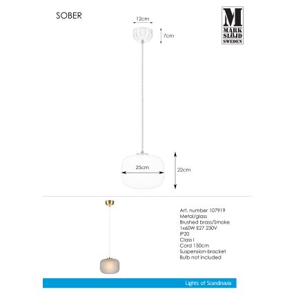 Markslöjd 107919 - Полилей на въже SOBER 1xE27/20W/230V