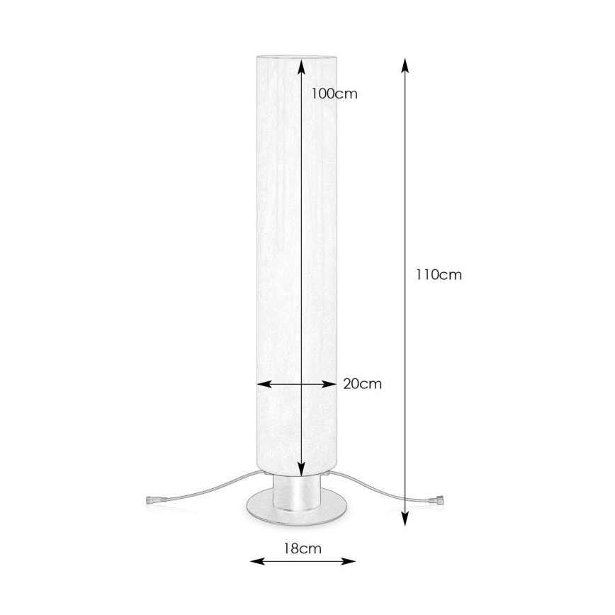 Markslöjd 107986 - Външна LED лампа GARDEN24 LED/20W/24V 110 cm IP44 черна