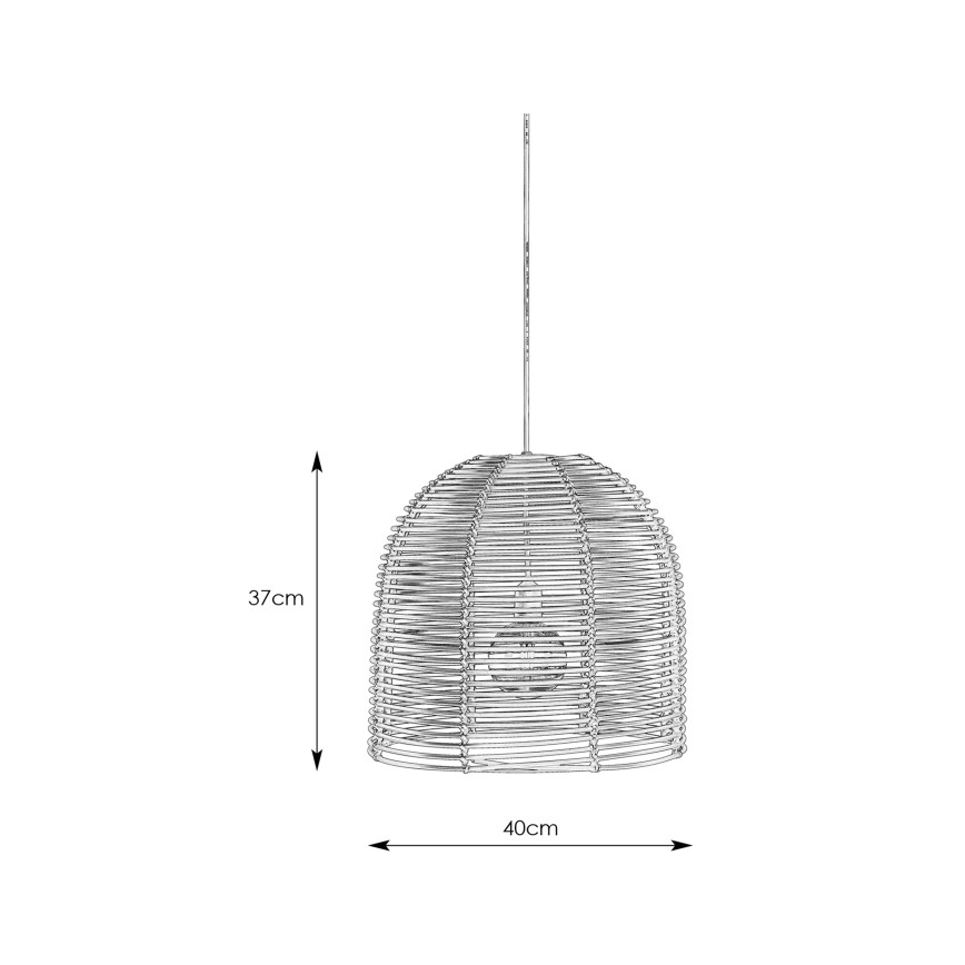 Markslöjd 107990 - LED външно висящо осветително тяло GARDEN24 LED/2,86W/24V IP44 ратан/черно