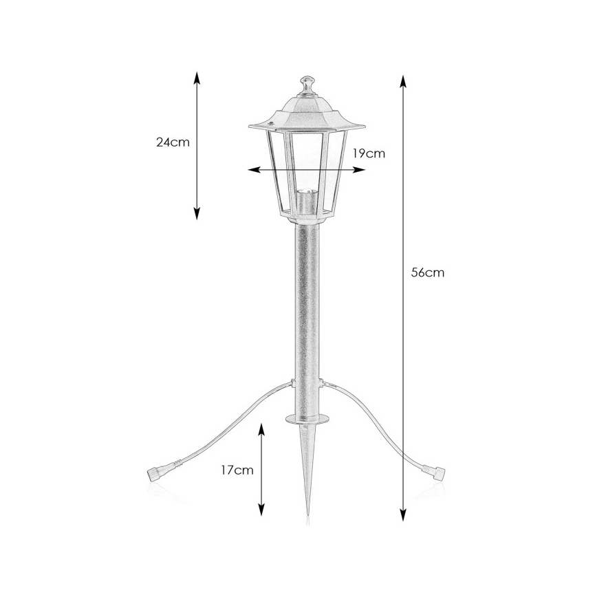 Markslöjd 107991 - LED външна лампа GARDEN24 LED/3W/24V 56 см IP44 черна