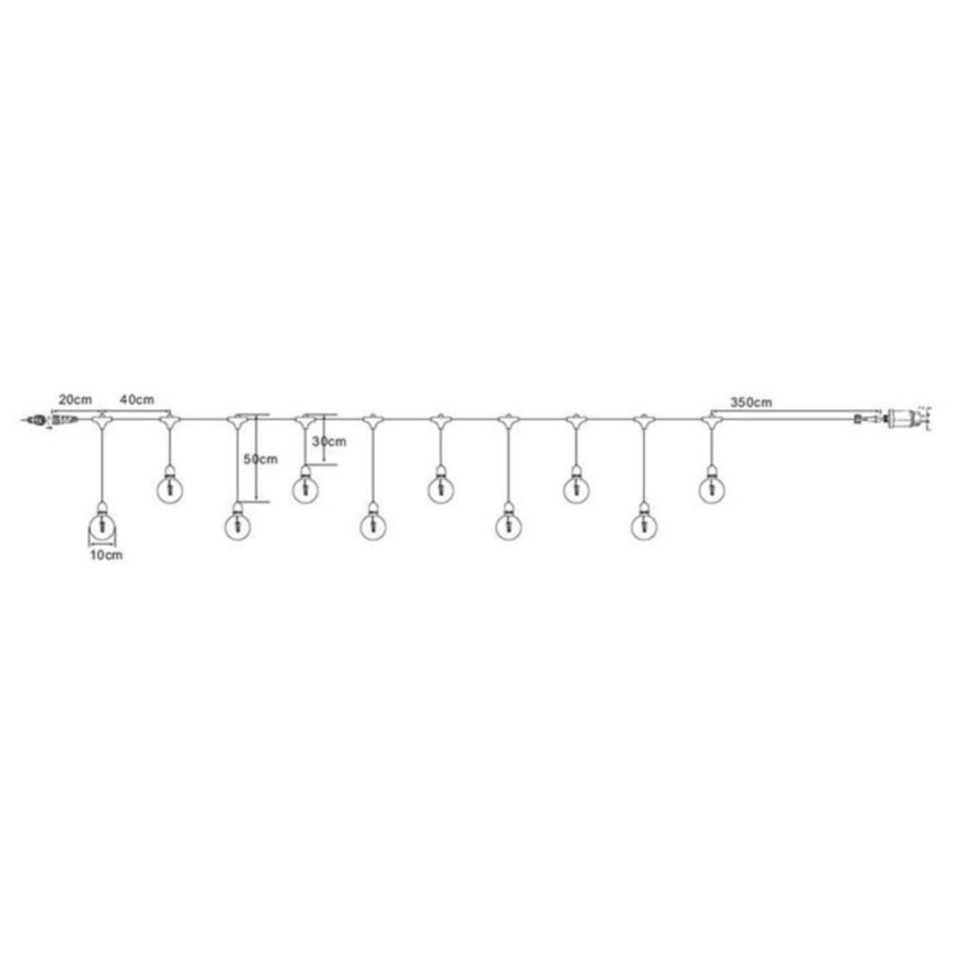 Markslöjd 108021 - LED Екстериорни лампички GARDEN24 START 7,5m 10xLED/2,9W/230V IP44