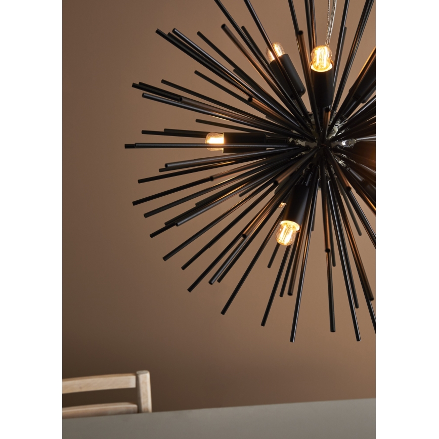 Markslöjd 108048 - Висяащ полилей SOLEIL 9xE14/20W/230V черен