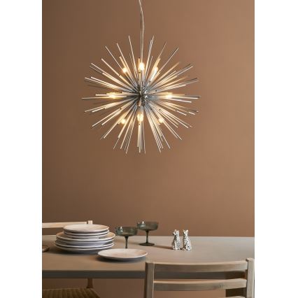 Markslöjd 108049 - Висящ полилей SOLEIL 9xE14/20W/230V сребрист