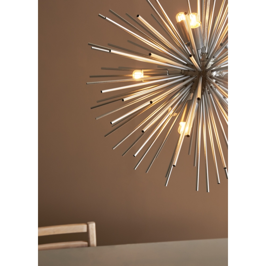 Markslöjd 108049 - Висящ полилей SOLEIL 9xE14/20W/230V сребрист