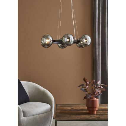 Markslöjd 108051 - Висящ полилей CIRCLE 6xG9/20W/230V черен