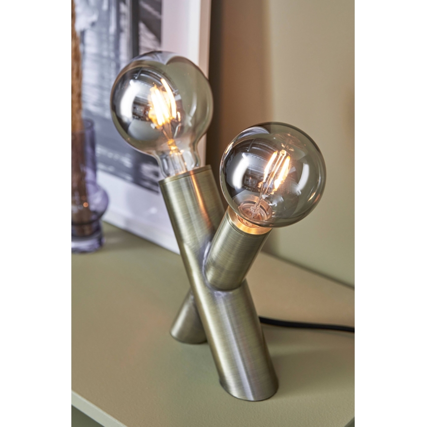 Markslöjd 108053 - Настолна лампа SIMUL 1xE27/40W + 1xE14/40W/230V златиста