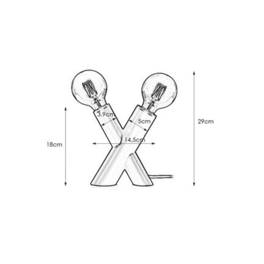 Markslöjd 108053 - Настолна лампа SIMUL 1xE27/40W + 1xE14/40W/230V златиста
