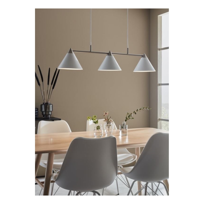Markslöjd 108075 - Висящ полилей KLINT 3xE14/40W/230V бял