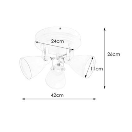 Markslöjd 108081 - Спот за баня FJÄLLBACKA 3xG9/20W/230V IP44 черен