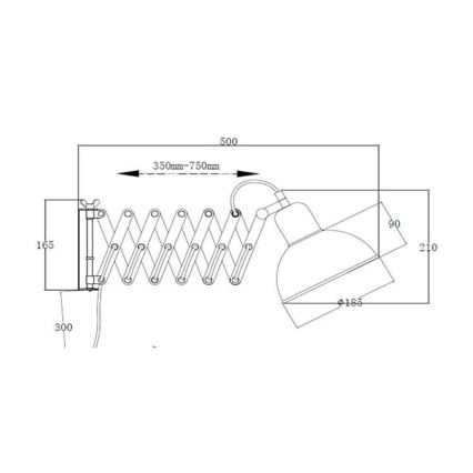 Markslöjd 108104 - Аплик RIGGS 1xE27/60W/230V месинг