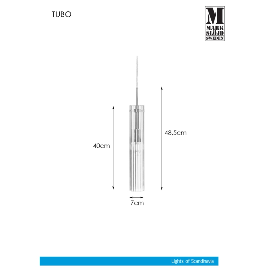 Markslöjd 108112 - Висящ полилей TUBO 1xE14/40W/230V