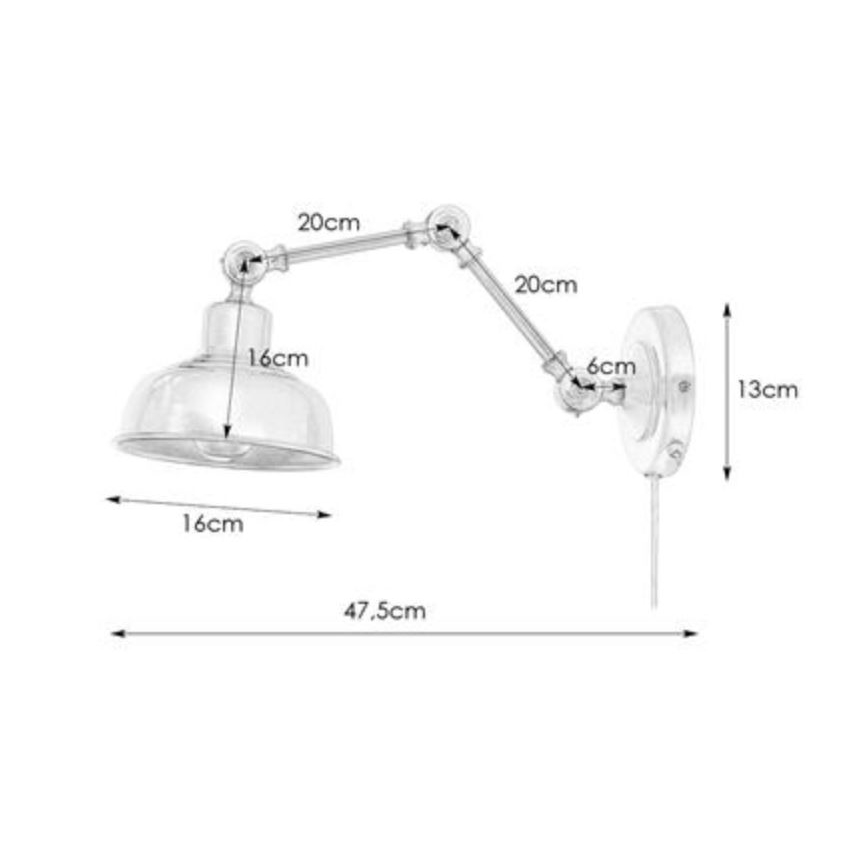 Markslöjd 108115 - Аплик GRIMSTAD 1xE27/60W/230V