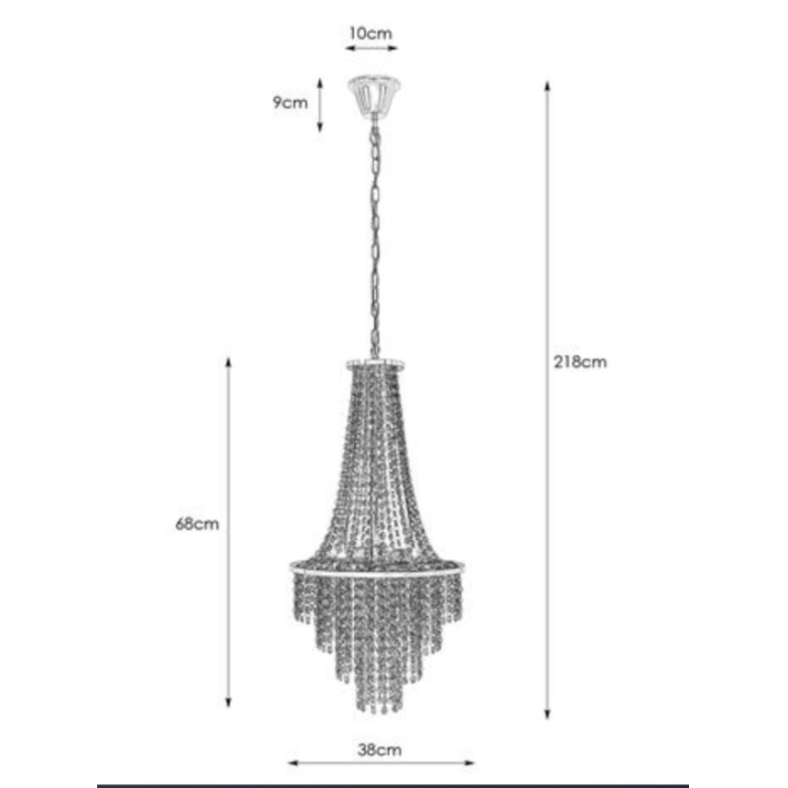 Markslöjd 108125 - Висящ кристален полилей ALLINGTON 3xE14/25W/230V