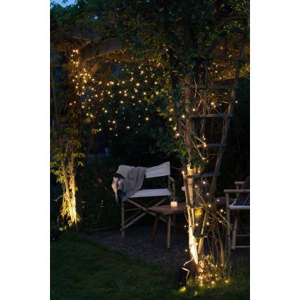 Markslöjd 108179 - LED външна коледна завеса GARDEN24 160xLED/9,6W/24V 3,1m топла бяла