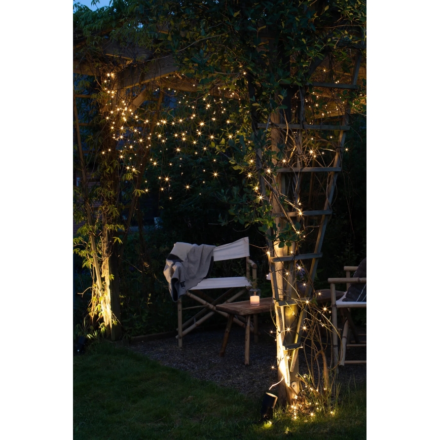 Markslöjd 108179 - LED Външна коледна завеса GARDEN24 160xLED/24V 3,1m топла бяла