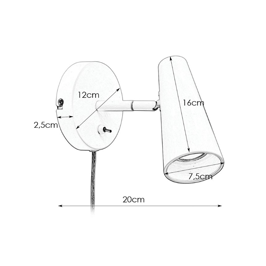 Markslöjd 108199 - Стенен спот CREST 1xGU10/7W/230V бял