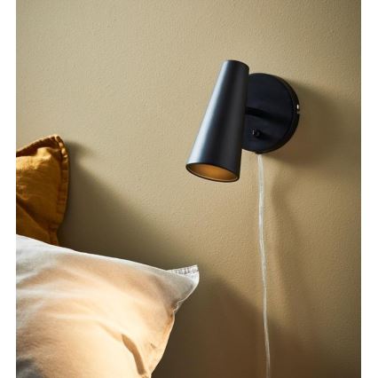 Markslöjd 108200 - Стенен спот CREST 1xGU10/7W/230V черен