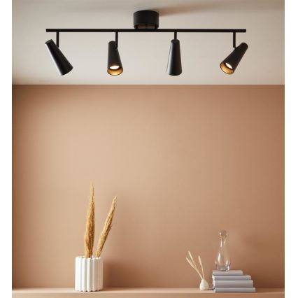 Markslöjd 108202 - Спот CREST 4xGU10/7W/230V черен