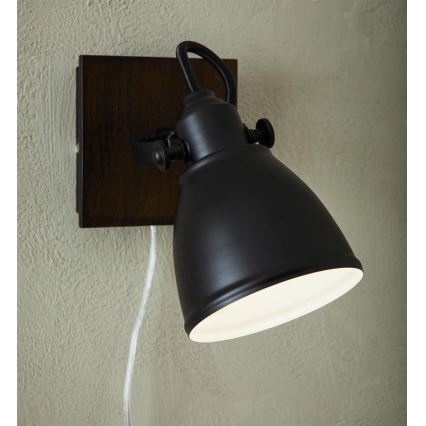 Markslöjd 108211 - Спот аплик NATIVE 1xE14/18W/230V черен/кафяв