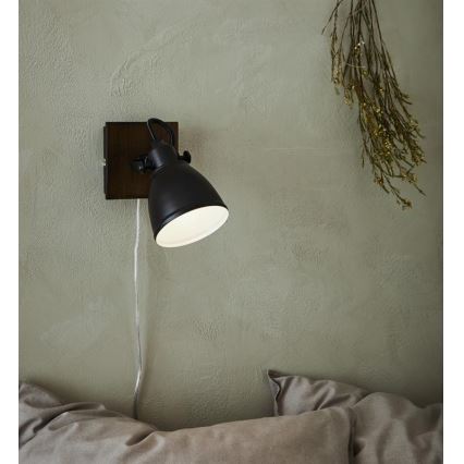 Markslöjd 108211 - Спот аплик NATIVE 1xE14/18W/230V черен/кафяв