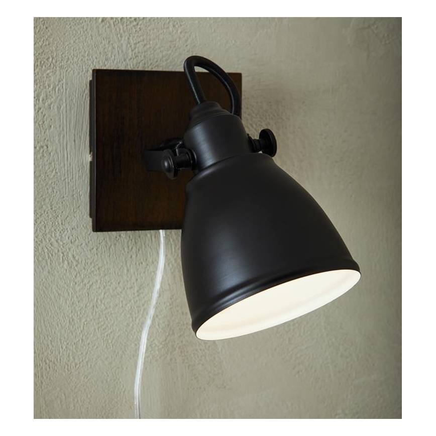 Markslöjd 108211 - Спот аплик NATIVE 1xE14/18W/230V черен/кафяв