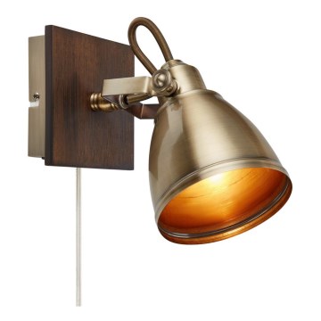 Markslöjd 108212 - Спот аплик NATIVE 1xE14/18W/230V месинг/кафяв