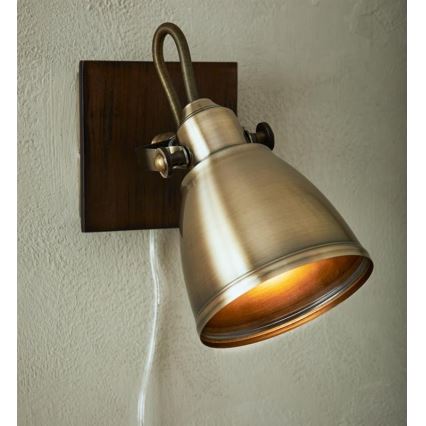 Markslöjd 108212 - Спот аплик NATIVE 1xE14/18W/230V месинг/кафяв