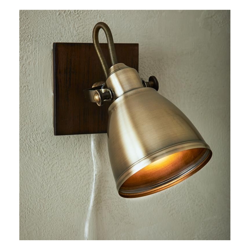 Markslöjd 108212 - Спот аплик NATIVE 1xE14/18W/230V месинг/кафяв