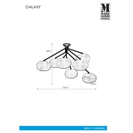 Markslöjd 108216 - Повърхностен полилей GALAXY 7xE27/15W/230V