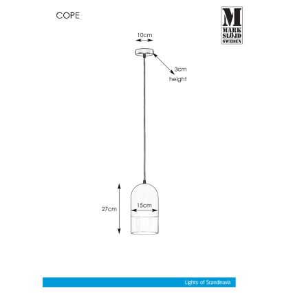 Markslöjd 108225 - Висящ полилей COPE 1xE14/18W/230V