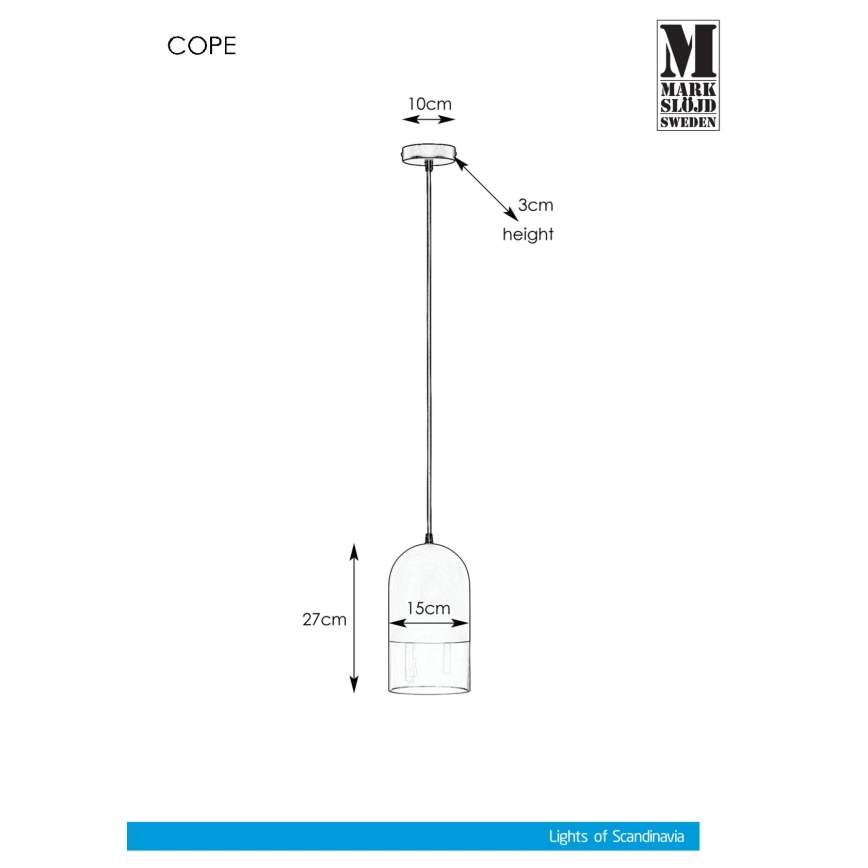 Markslöjd 108225 - Висящ полилей COPE 1xE14/18W/230V