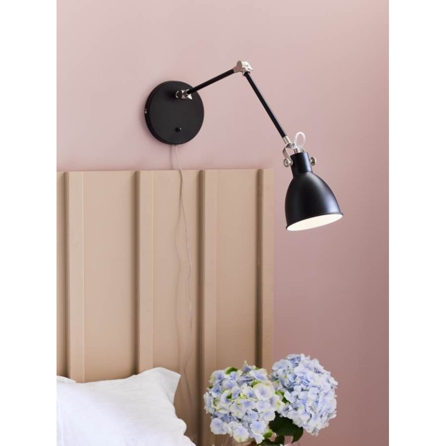 Markslöjd 108250 - Аплик HOUSE 1xE14/40W/230V черен