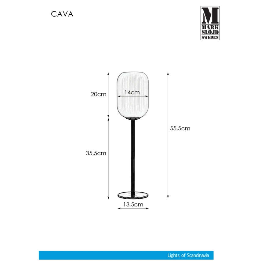 Markslöjd 108251 - Настолна лампа CAVA 1xE14/40W/230V златиста