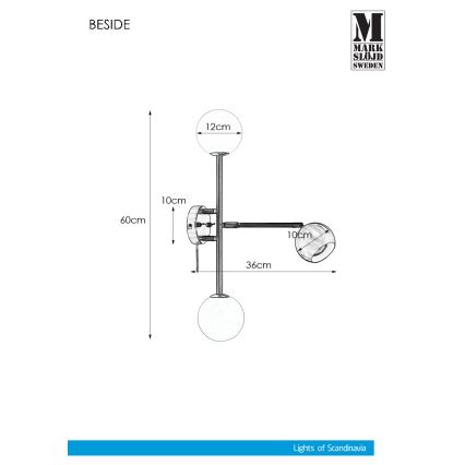 Markslöjd 108256 - Аплик BESIDE 2xG9/20W/230V + 1xGU10/7W/230V матов хром