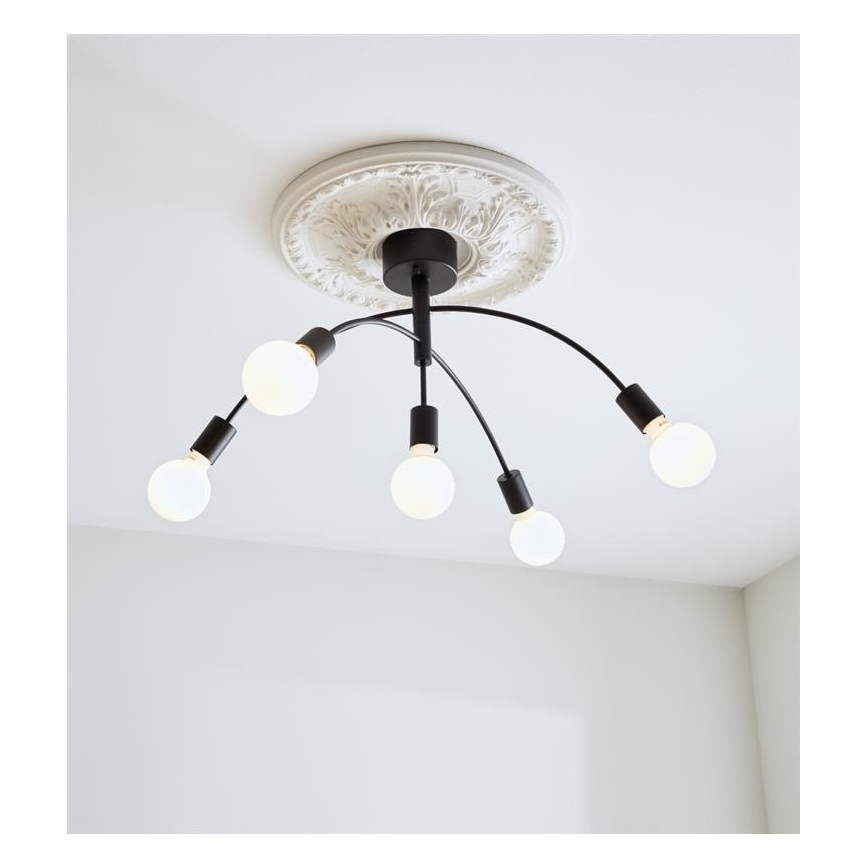 Markslöjd 108284 - Повърхностен полилей CYGNUS 5xE27/40W/230V черен